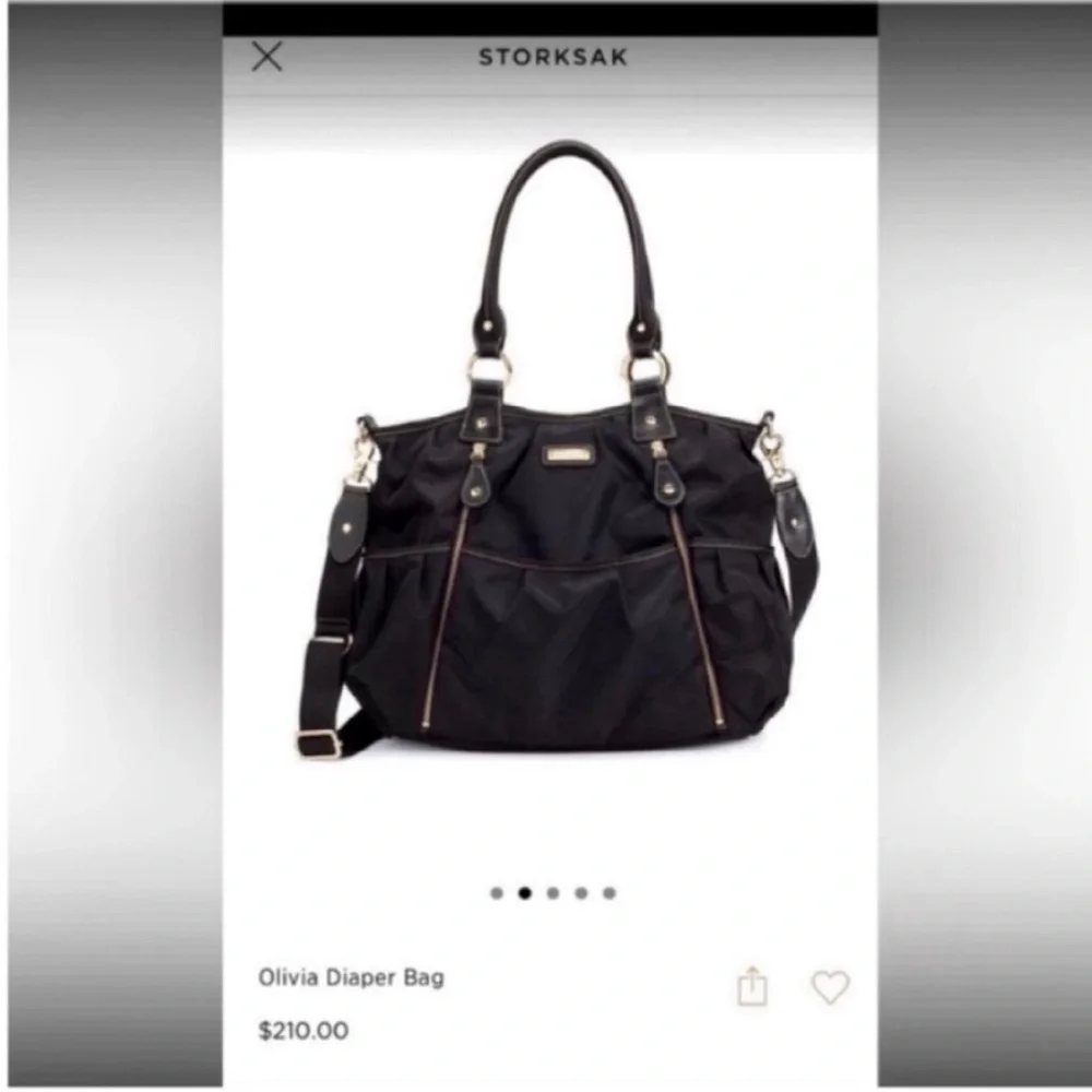 Storksak Bag Olivia Baby Bag Diaper Bag Black